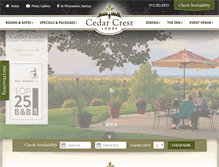 Tablet Screenshot of cedarcrestlodge.com